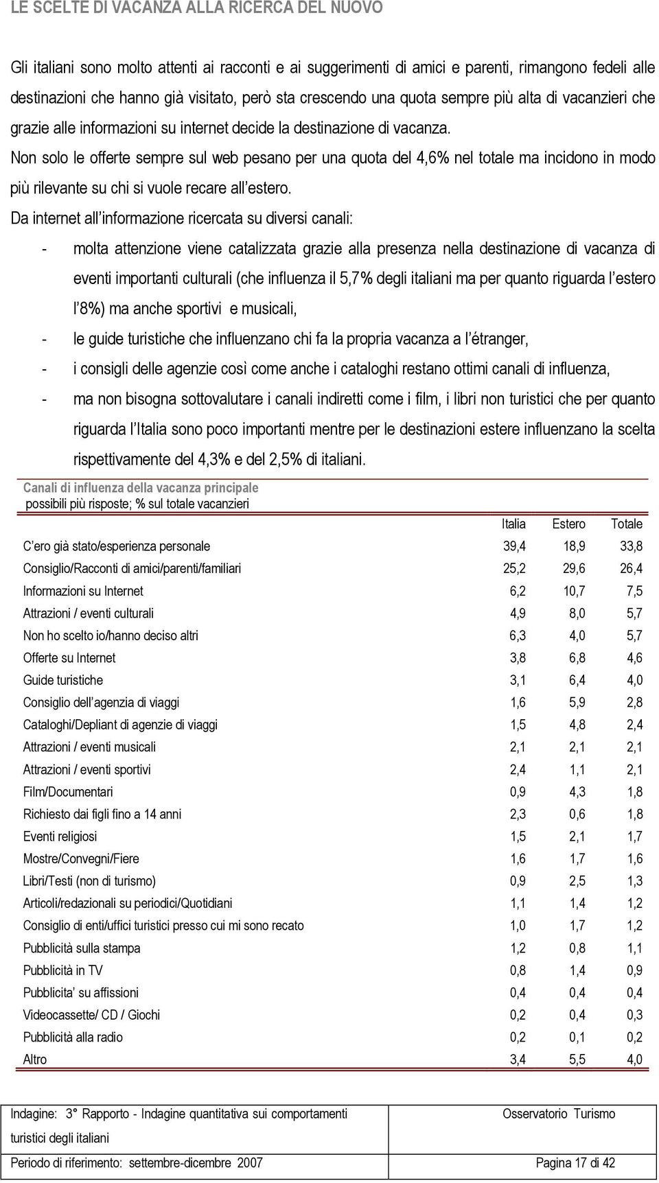 Non solo le offerte sempre sul web pesano per una quota del 4,6% nel totale ma incidono in modo più rilevante su chi si vuole recare all estero.