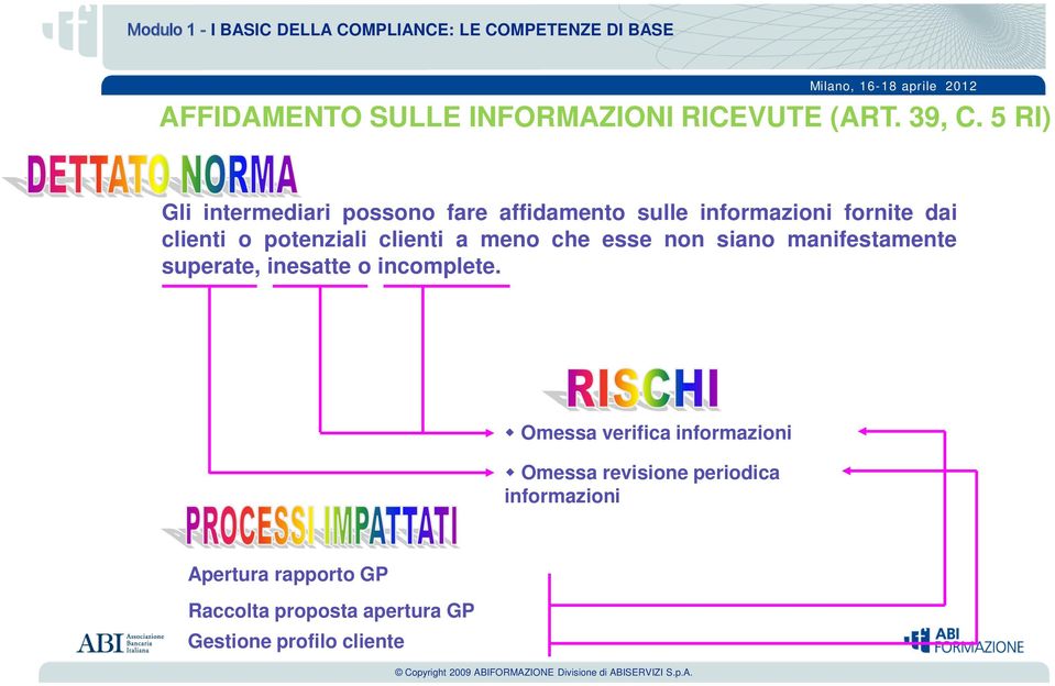 potenziali clienti a meno che esse non siano manifestamente superate, inesatte o incomplete.