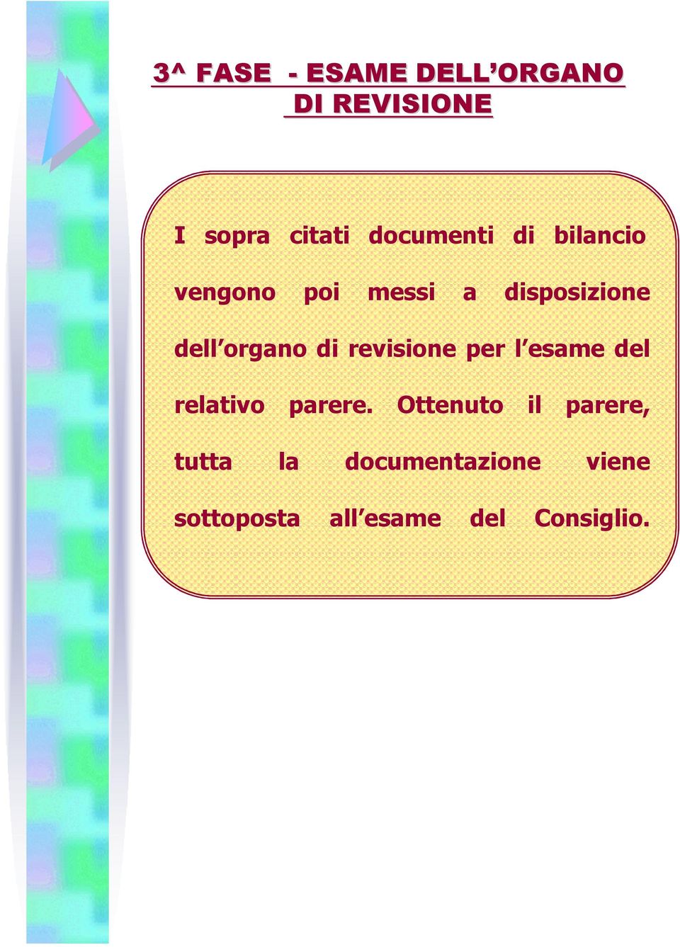 organo di revisione per l esame del relativo parere.