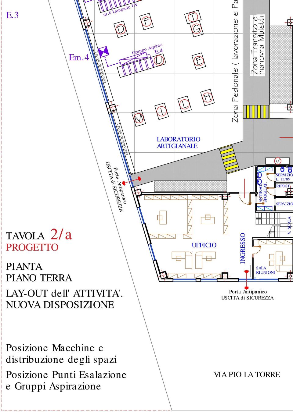 13/89 USCITA di SICUREZZA Porta Antipanico ANTIBAG. SPOGLIAT. RIPOST.