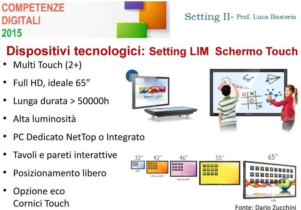 PC Dedicato NetTop o Integrato Tavoli e pareti interattive