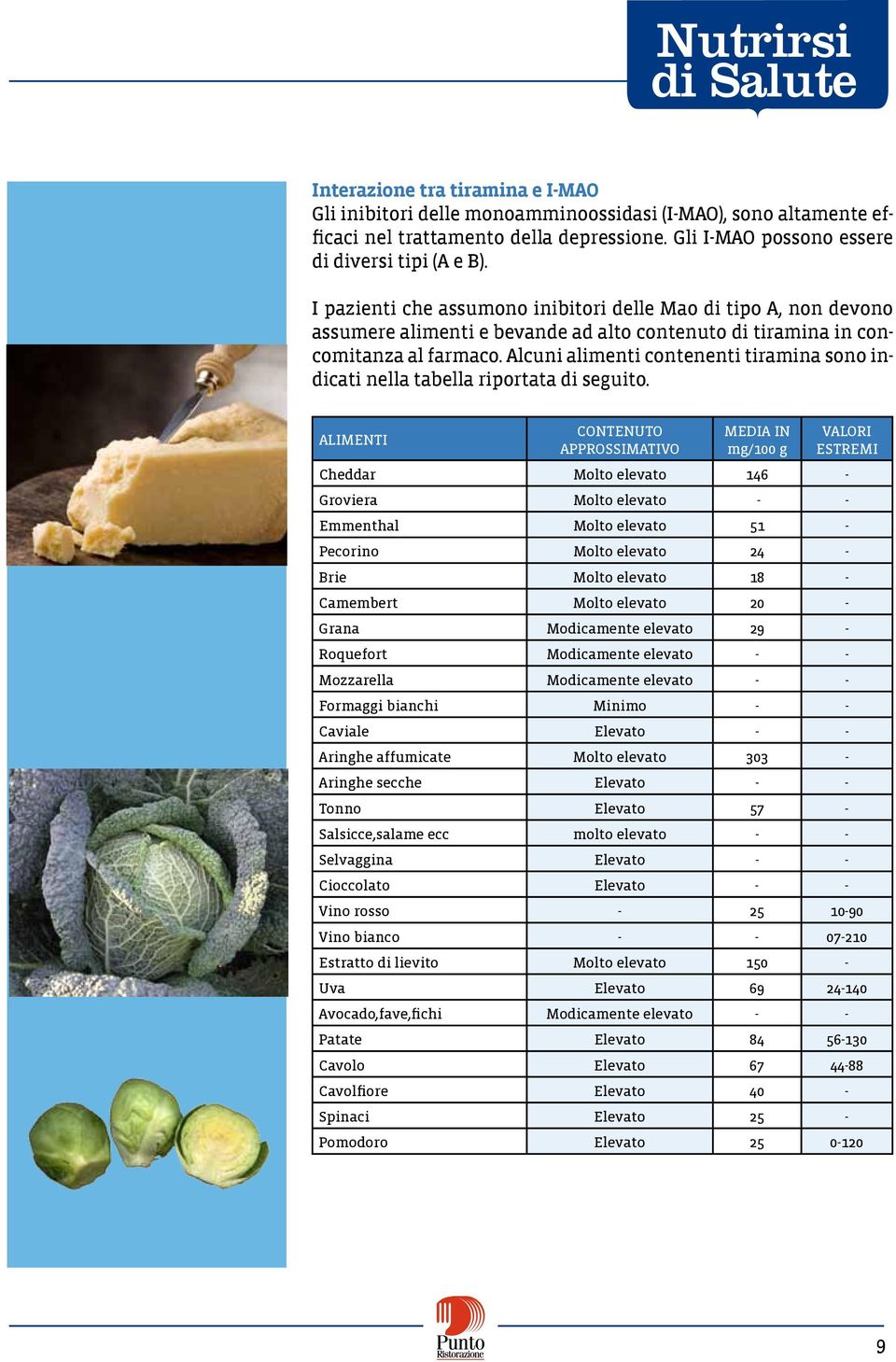 I pazienti che assumono inibitori delle Mao di tipo A, non devono assumere alimenti e bevande ad alto contenuto di tiramina in concomitanza al farmaco.