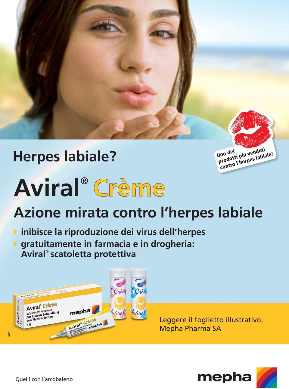 virus dell herpes } gratuitamente in farmacia e in drogheria: Aviral scatoletta