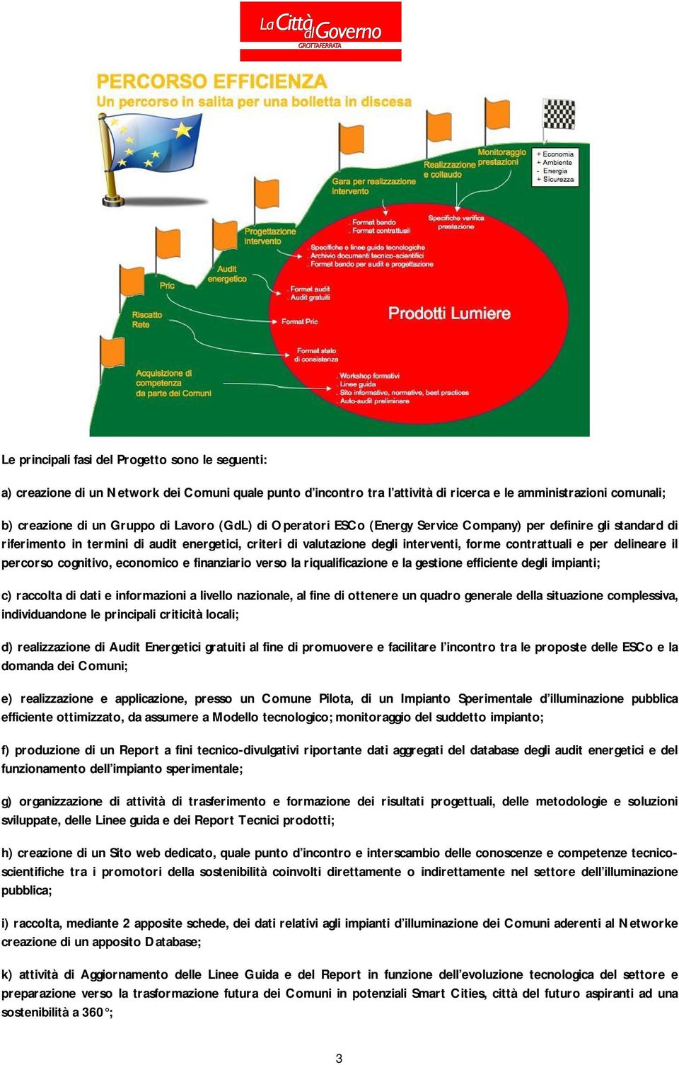 delineare il percorso cognitivo, economico e finanziario verso la riqualificazione e la gestione efficiente degli impianti; c) raccolta di dati e informazioni a livello nazionale, al fine di ottenere