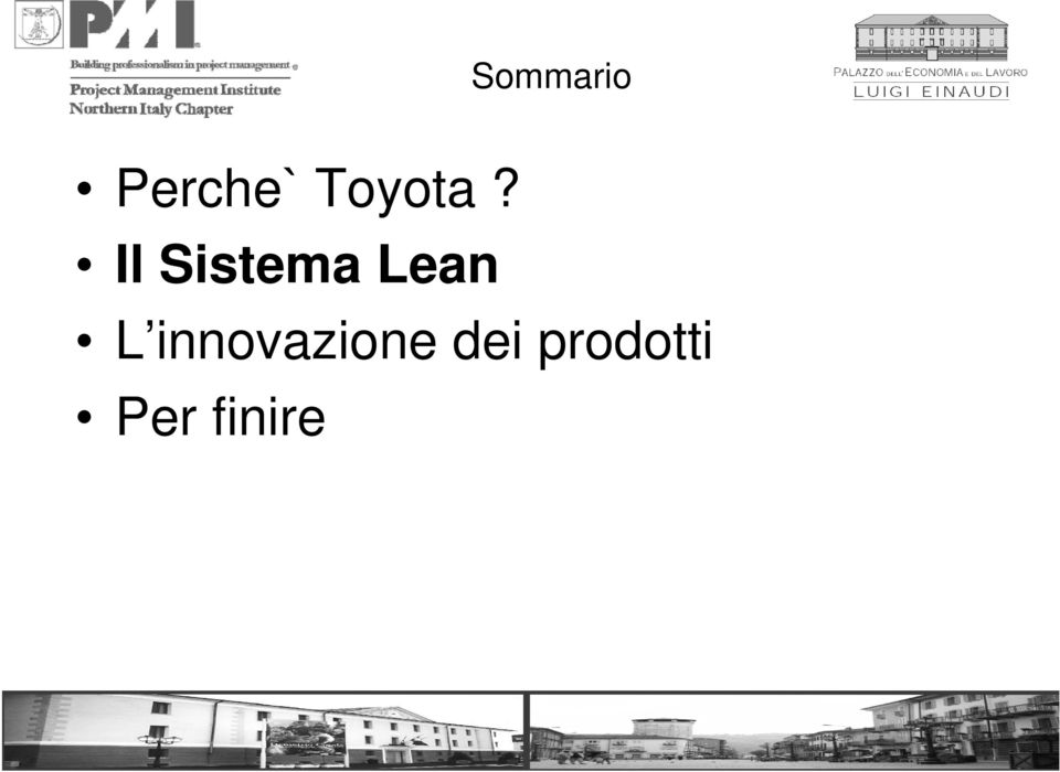 Il Sistema Lean L