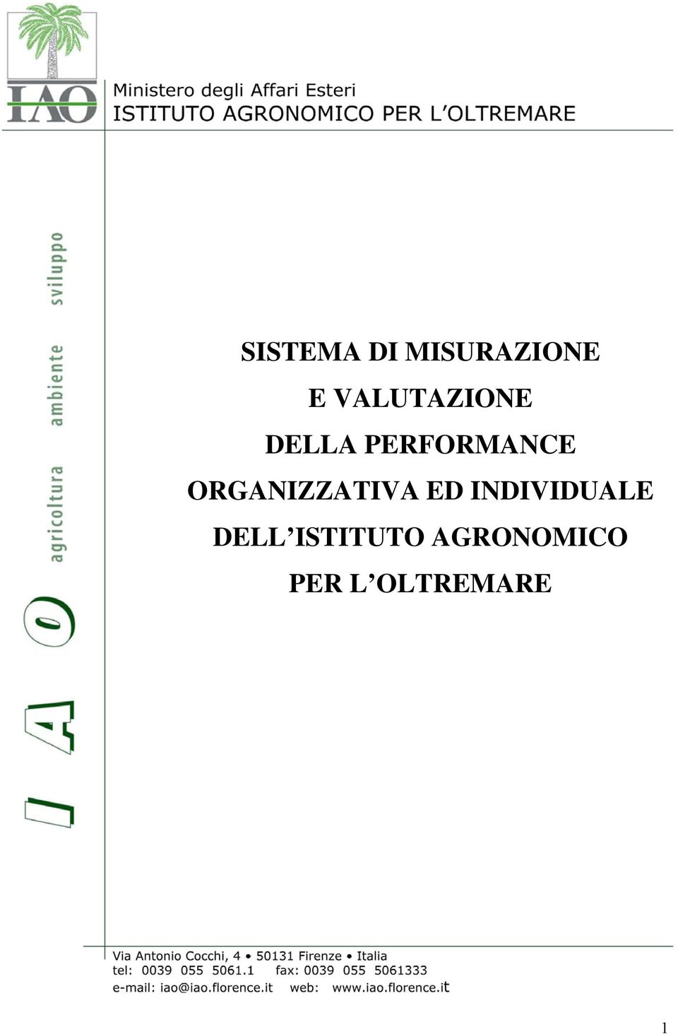 ORGANIZZATIVA ED INDIVIDUALE