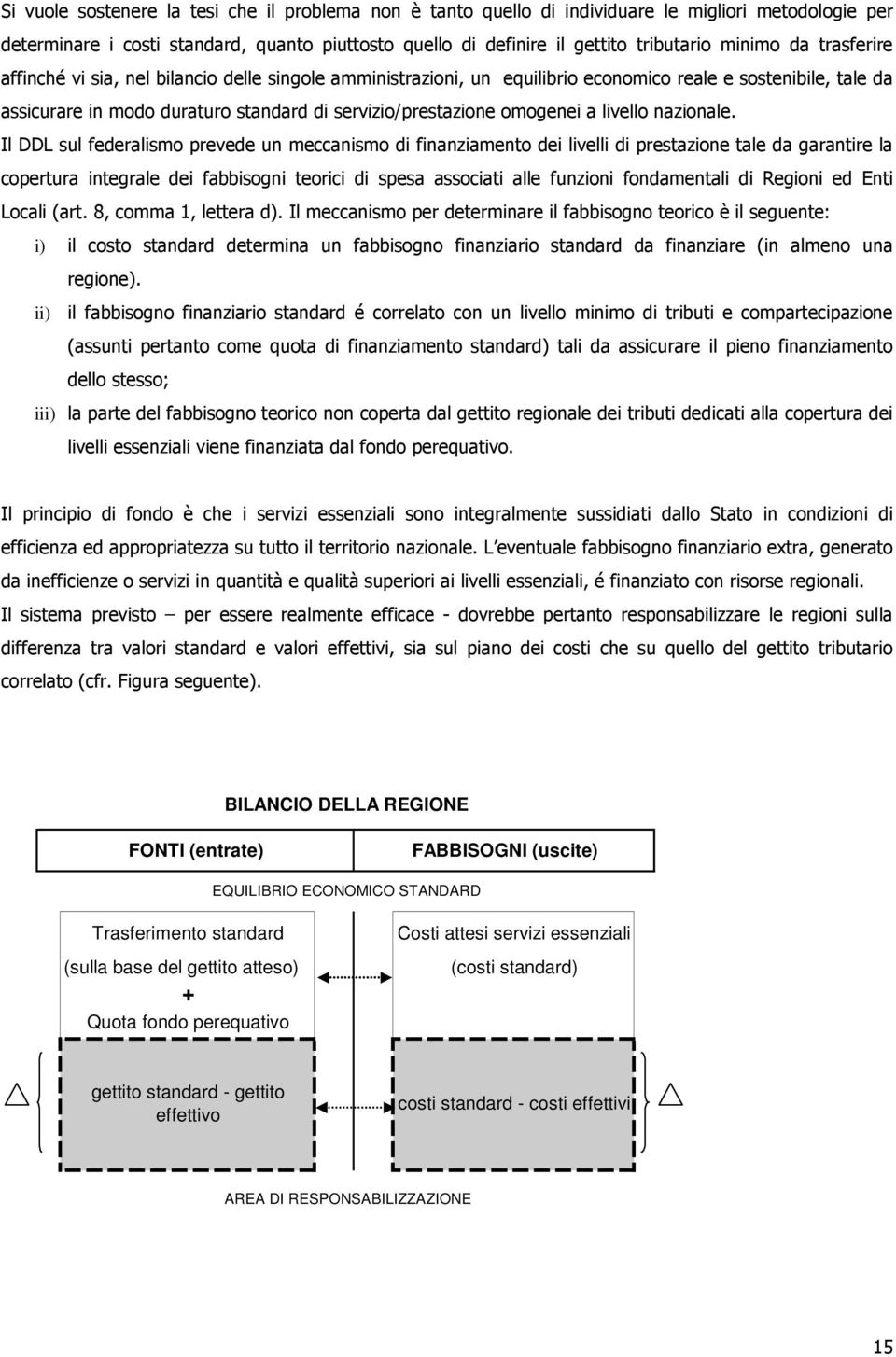 STANDARD Trasferimento standard (sulla base del gettito atteso) + Quota fondo perequativo