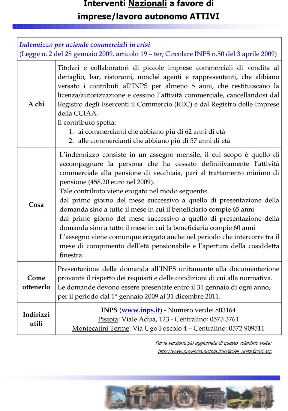 almeno 5 anni, che restituiscano la licenza/autorizzazione e cessino l attività commerciale, cancellandosi dal Registro degli Esercenti il Commercio (REC) e dal Registro delle Imprese della CCIAA.