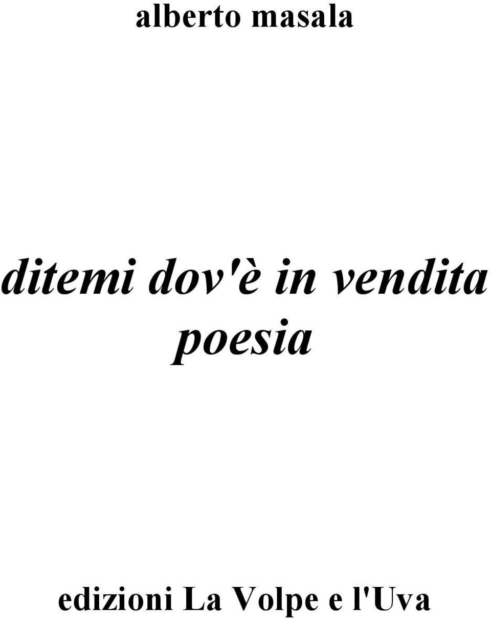 vendita poesia