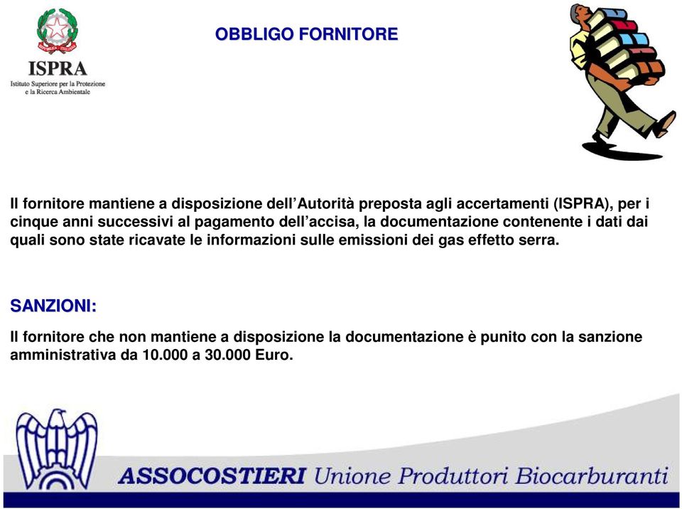 sono state ricavate le informazioni sulle emissioni dei gas effetto serra.