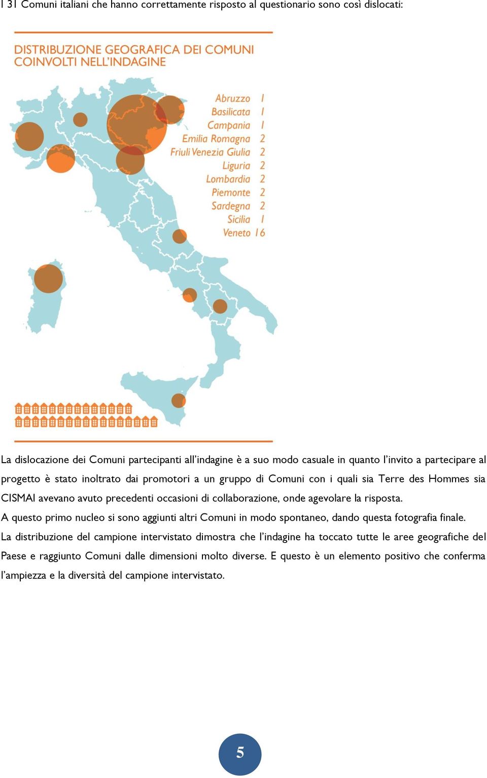 agevolare la risposta. A questo primo nucleo si sono aggiunti altri Comuni in modo spontaneo, dando questa fotografia finale.