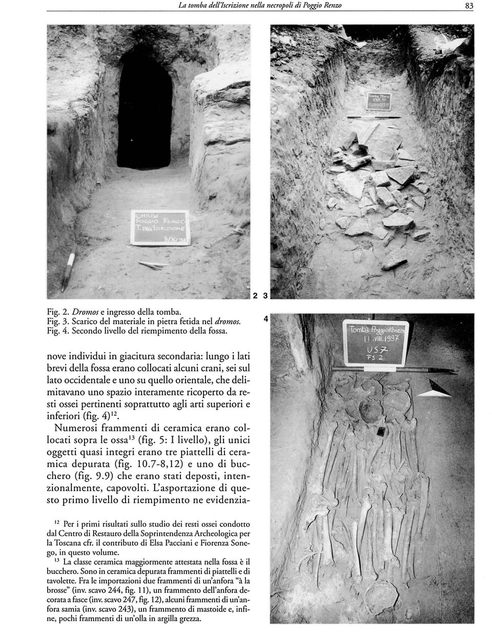 nove individui in giacitura secondaria: lungo i lati brevi della fossa erano collocati alcuni crani, sei sul lato occidentale e uno su quello orientale, che delimitavano uno spazio interamente