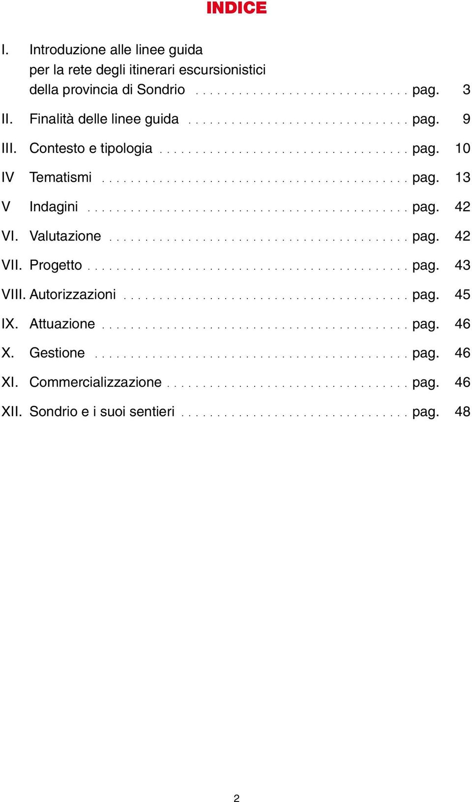 Valutazione.......................................... pag. 42 VII. Progetto............................................. pag. 43 VIII. Autorizzazioni........................................ pag. 45 IX.