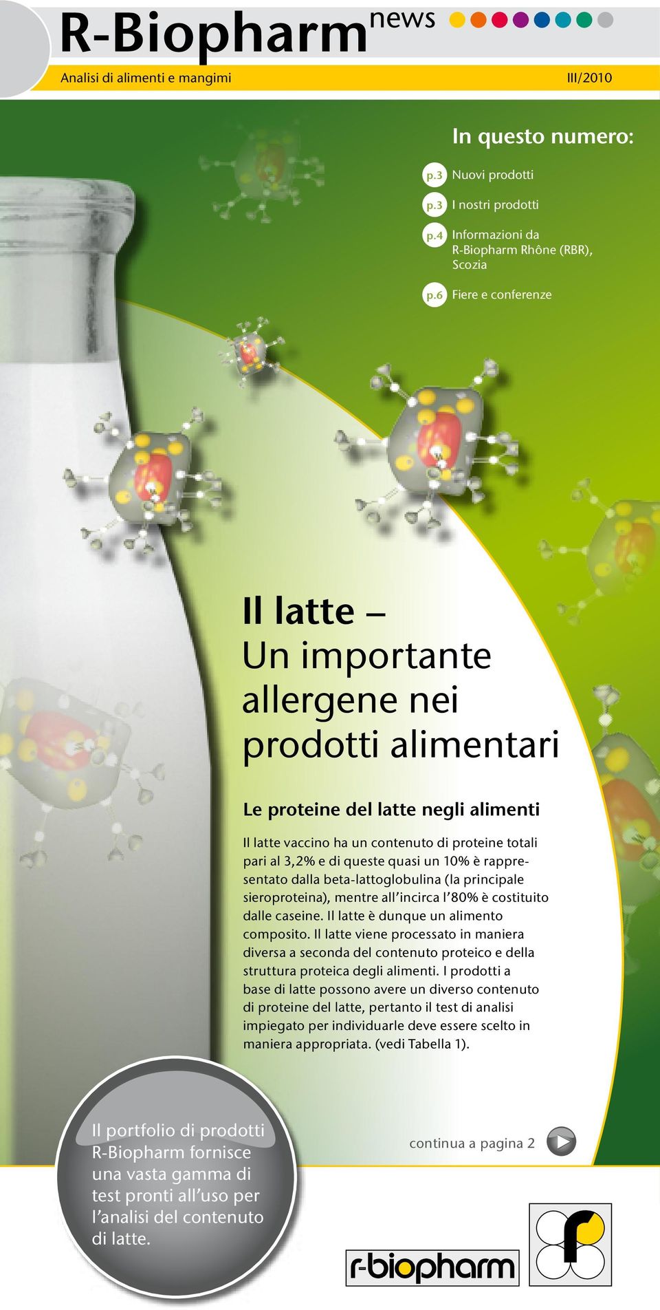 un 10% è rappresentato dalla beta-lattoglobulina (la principale sieroproteina), mentre all incirca l 80% è costituito dalle caseine. Il latte è dunque un alimento composito.