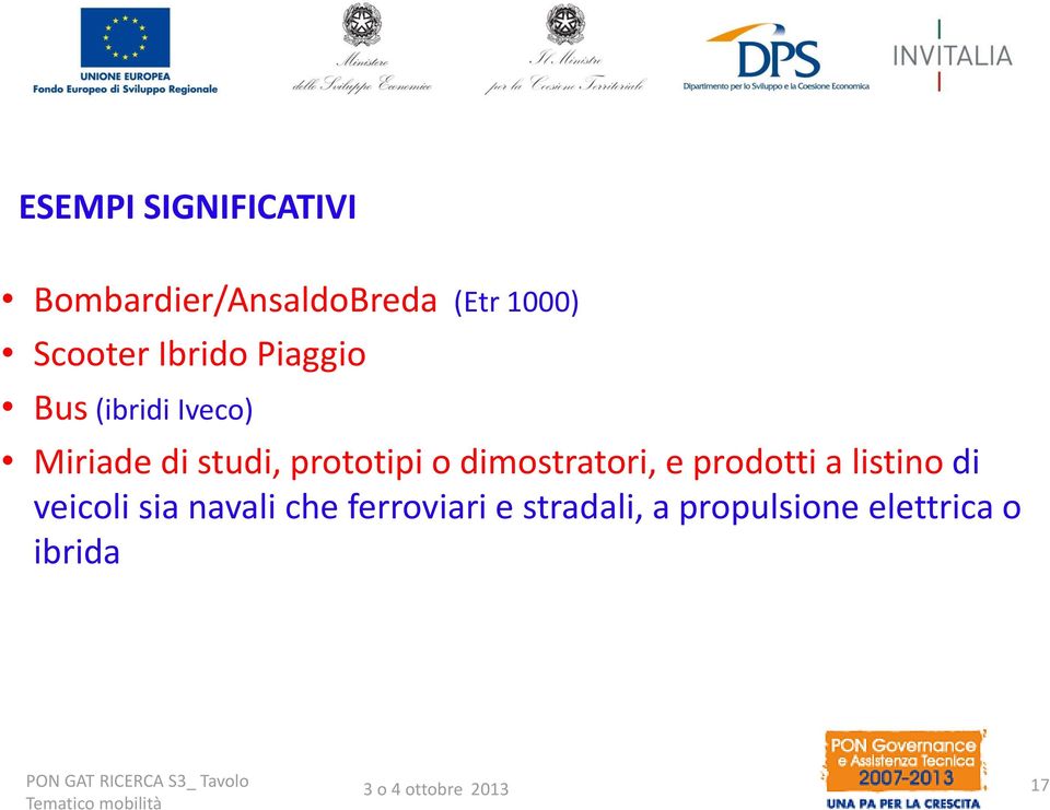 prototipi o dimostratori, e prodotti a listino di veicoli sia