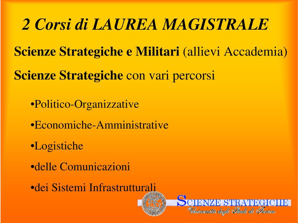 vari percorsi Politico-Organizzative