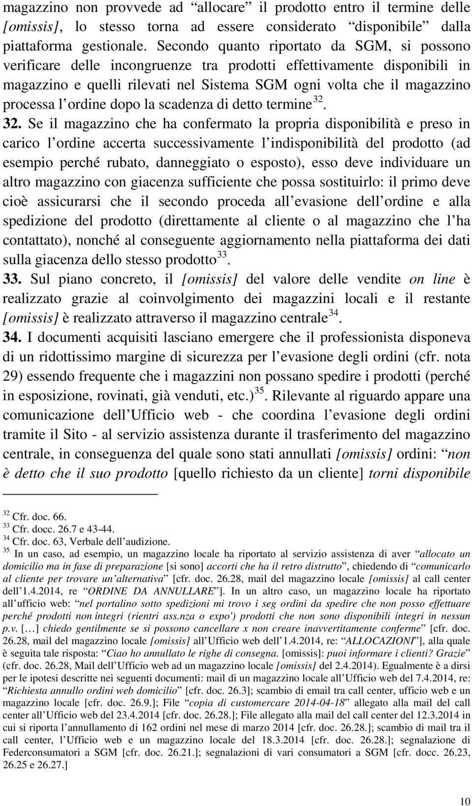 ordine dopo la scadenza di detto termine 32.