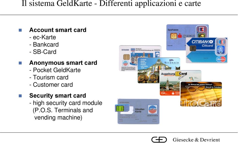 Pocket GeldKarte - Tourism card - Customer card Security smart
