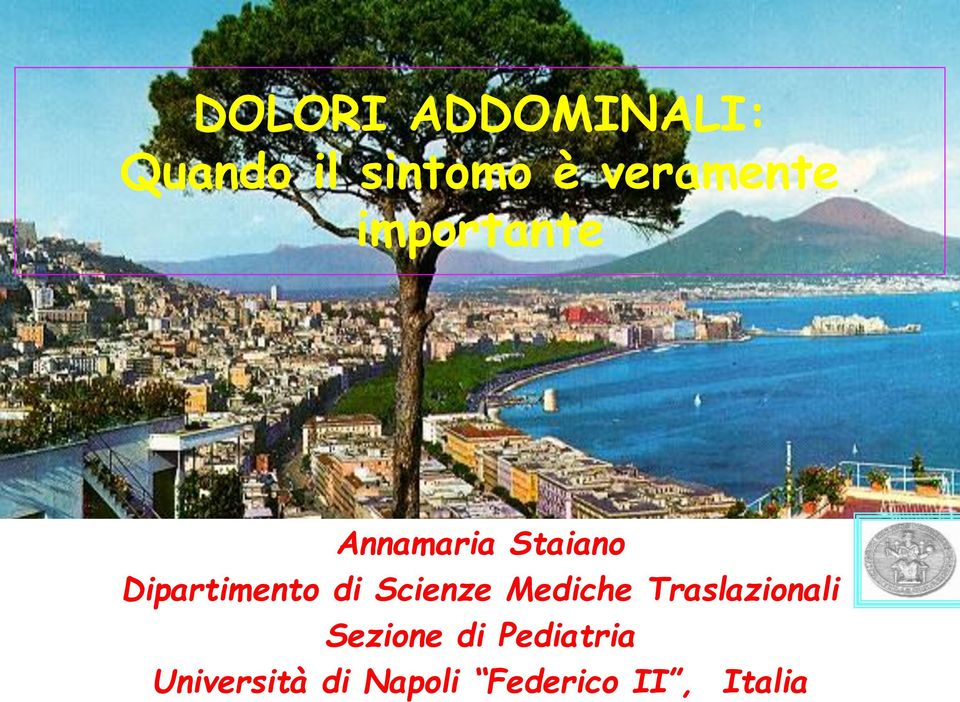 Dipartimento di Scienze Mediche Traslazionali