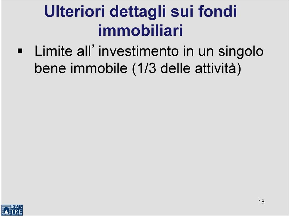 investimento in un singolo