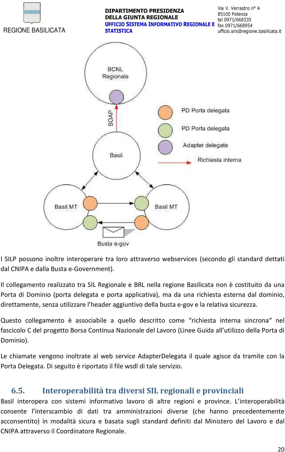 direttamente, senza utilizzare l header aggiuntivo della busta e-gov e la relativa sicurezza.