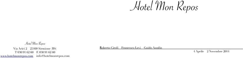 hotelmonrepos.com info@hotelmonrepos.