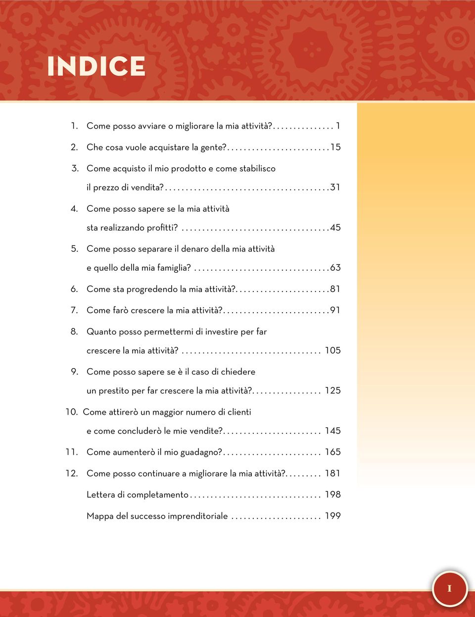 Come farò crescere la mia attività?...91 8. Quanto posso permettermi di investire per far crescere la mia attività?... 105 9.