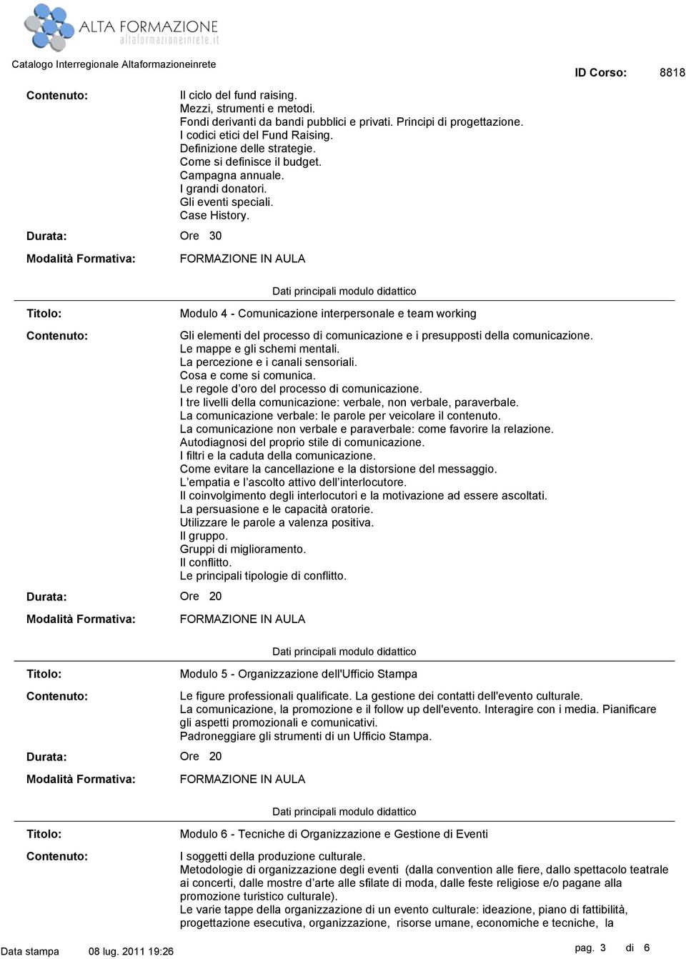 Modulo 4 - Comunicazione interpersonale e team working Gli elementi del processo di comunicazione e i presupposti della comunicazione. Le mappe e gli schemi mentali.