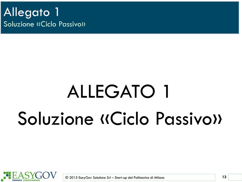 Passivo» ALLEGATO