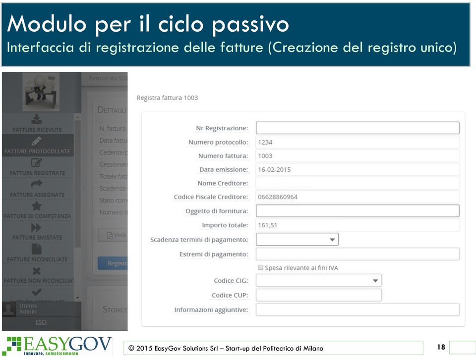 registrazione delle