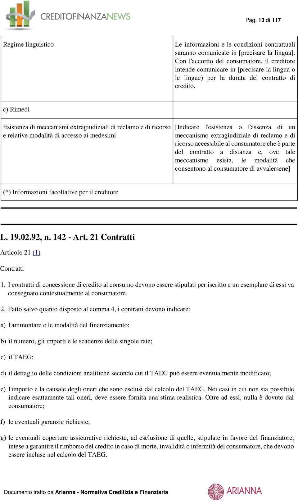 c) Rimedi Esistenza di meccanismi extragiudiziali di reclamo e di ricorso e relative modalità di accesso ai medesimi [Indicare l'esistenza o l'assenza di un meccanismo extragiudiziale di reclamo e di