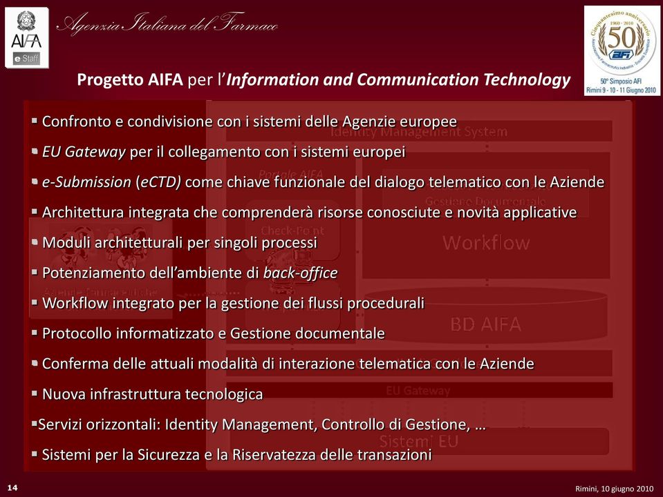 Potenziamento dell ambiente di back-office Workflow integrato per la gestione dei flussi procedurali Protocollo informatizzato e Gestione documentale Conferma delle attuali modalità di