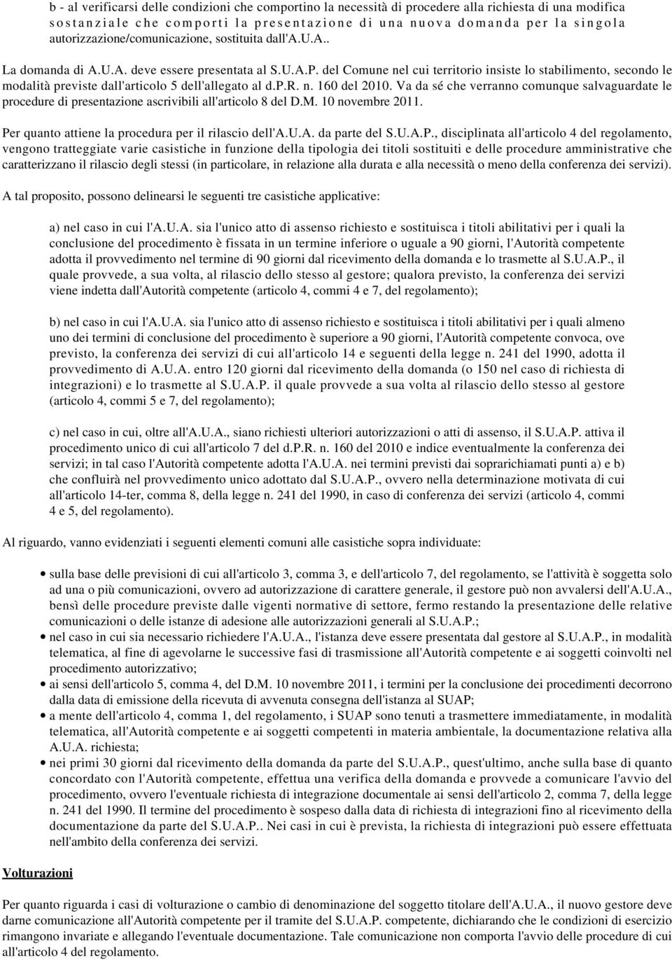 del Comune nel cui territorio insiste lo stabilimento, secondo le modalità previste dall'articolo 5 dell'allegato al d.p.r. n. 160 del 2010.