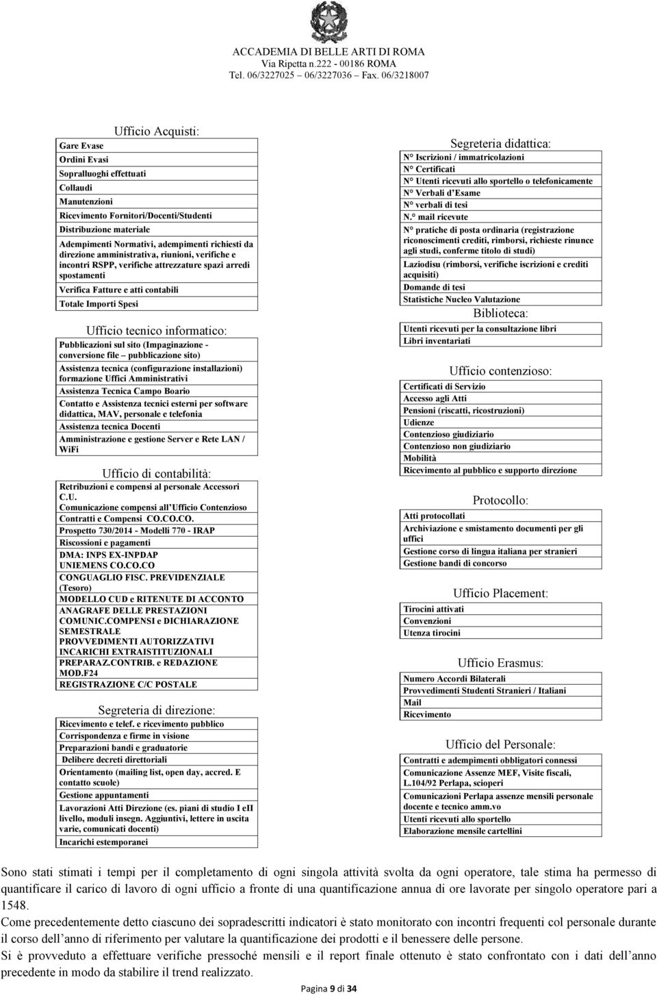 Pubblicazioni sul sito (Impaginazione - conversione file pubblicazione sito) Assistenza tecnica (configurazione installazioni) formazione Uffici Amministrativi Assistenza Tecnica Campo Boario