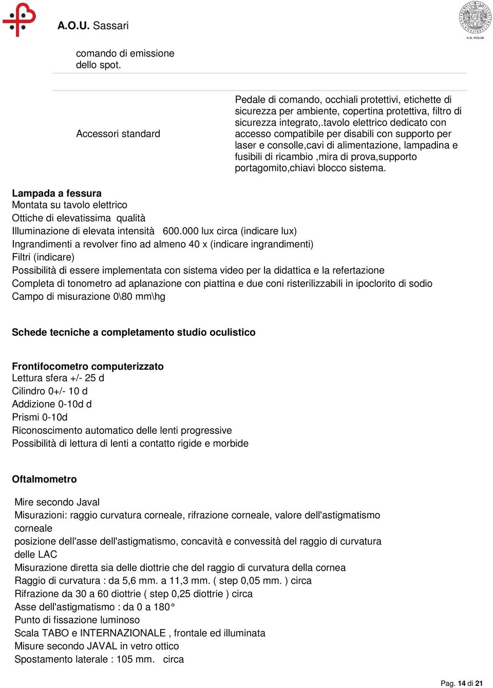 blocco sistema. Lampada a fessura Montata su tavolo elettrico Ottiche di elevatissima qualità Illuminazione di elevata intensità 600.