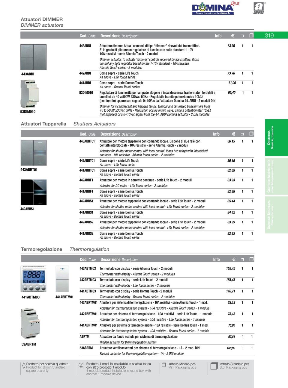 To actuate dimmer controls received by transmitters.