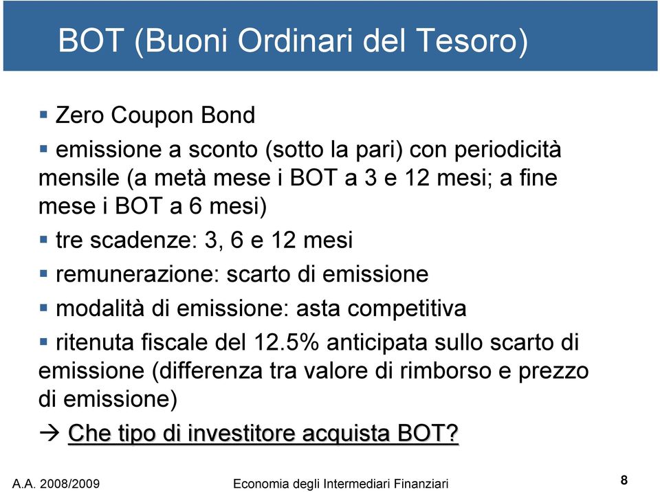 emissione: asta competitiva ritenuta fiscale del 12.