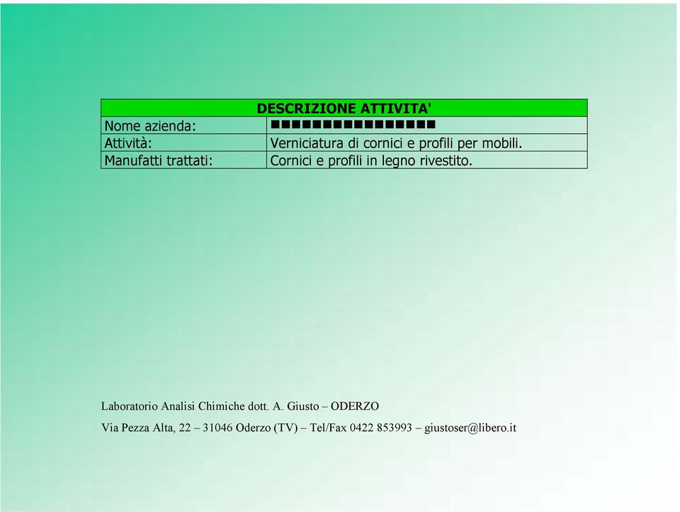 Verniciatura di cornici e profili per