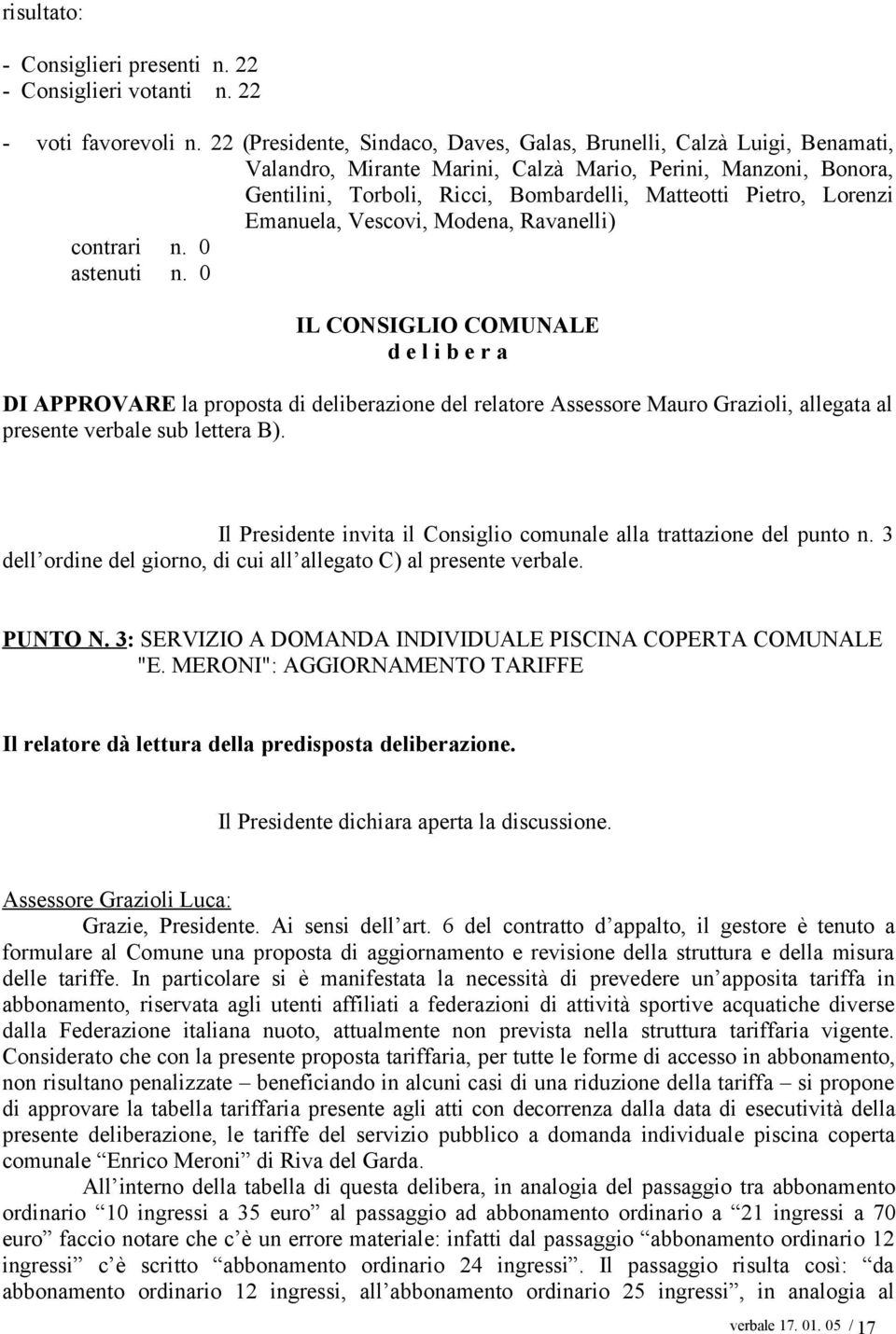 Lorenzi Emanuela, Vescovi, Modena, Ravanelli) contrari n. 0 astenuti n.
