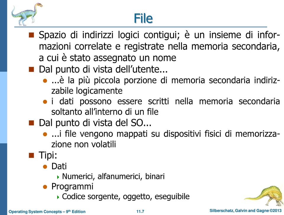 .....è la più piccola porzione di memoria secondaria indirizzabile logicamente i dati possono essere scritti nella memoria secondaria soltanto all