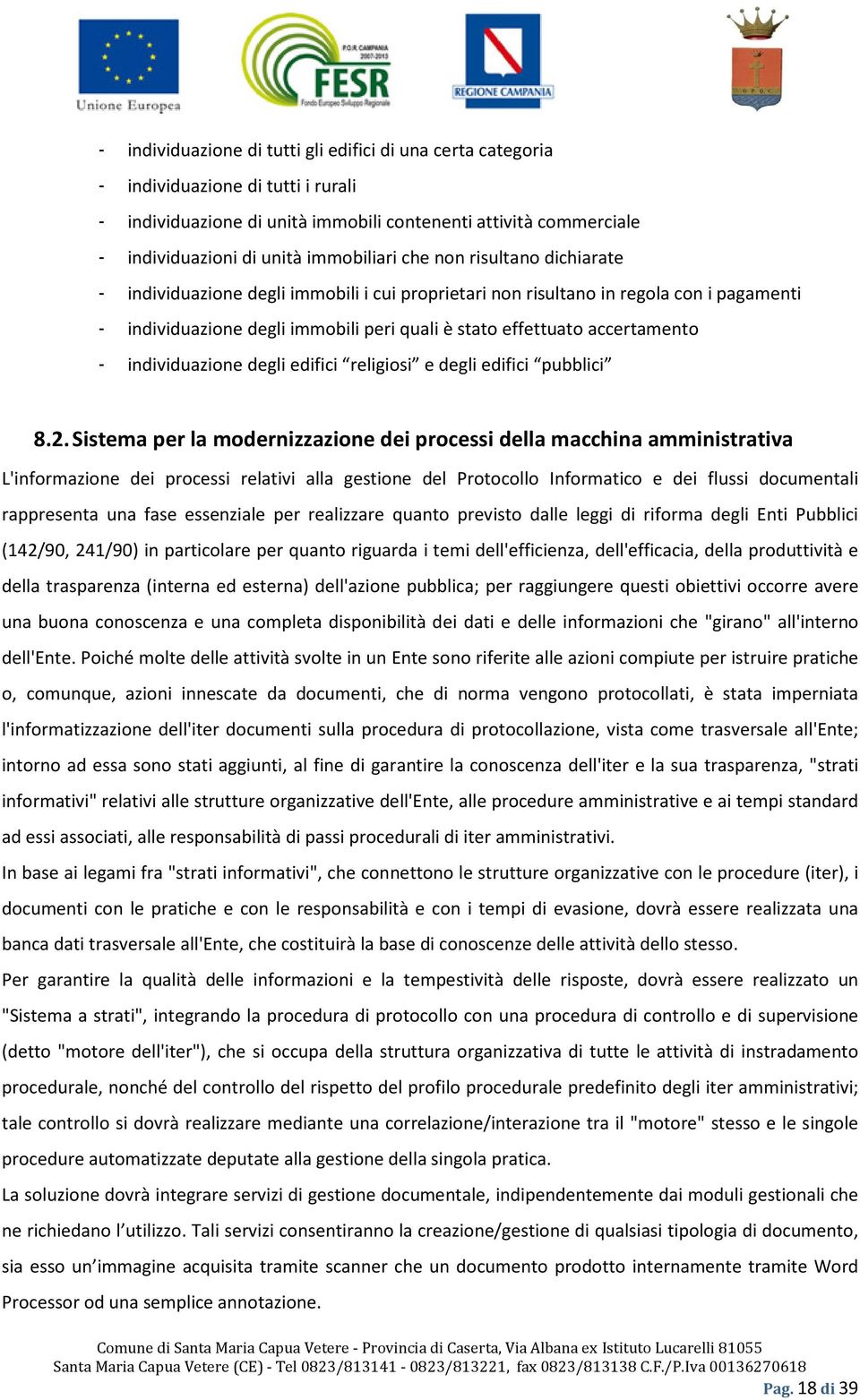 accertamento - individuazione degli edifici religiosi e degli edifici pubblici 8.2.