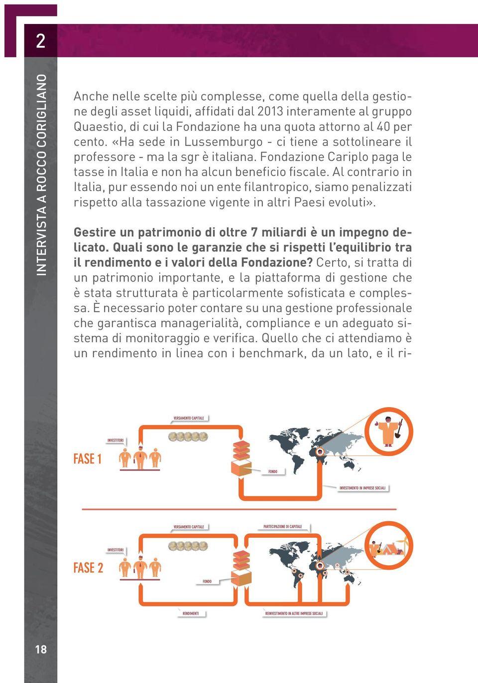 Al contrario in Italia, pur essendo noi un ente filantropico, siamo penalizzati rispetto alla tassazione vigente in altri Paesi evoluti».