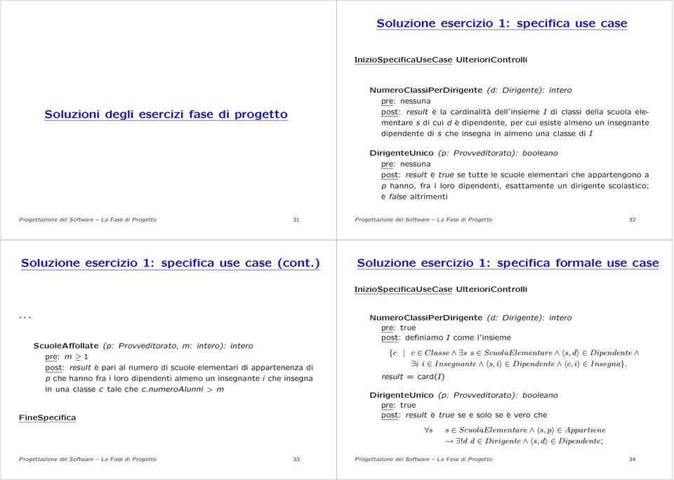 Provveditorato): booleano pre: nessuna post: result è true se tutte le scuole elementari che appartengono a p hanno, fra i loro dipendenti, esattamente un dirigente scolastico; è false altrimenti