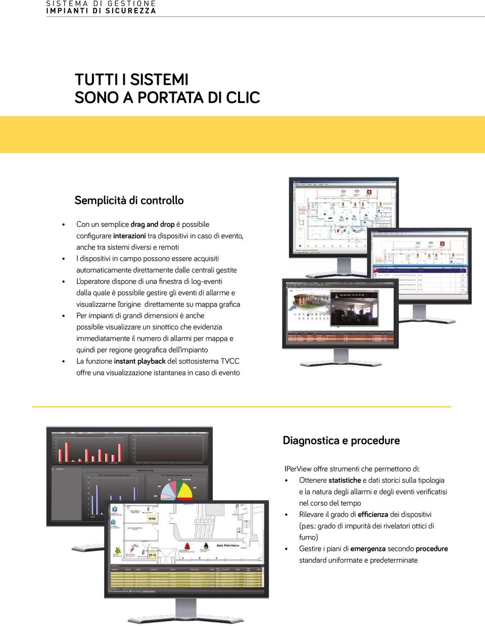 quale è possibile gestire gli eventi di allarme e visualizzarne l origine direttamente su mappa grafica Per impianti di grandi dimensioni è anche possibile visualizzare un sinottico che evidenzia