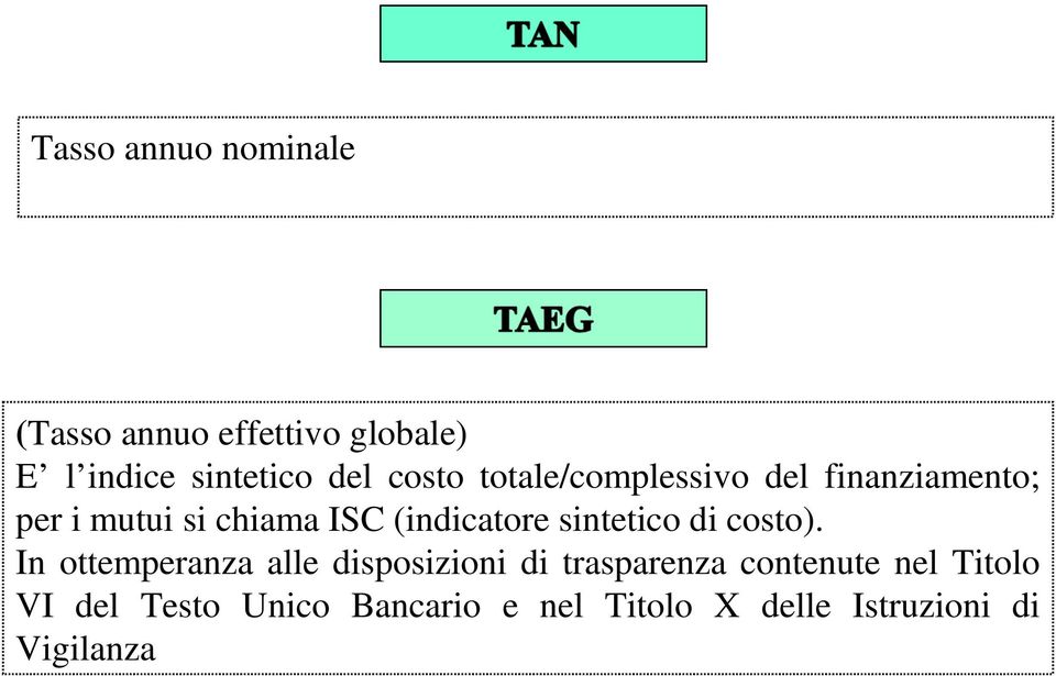 (indicatore sintetico di costo).