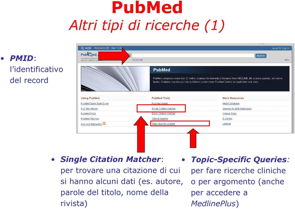 per fare ricerche cliniche si hanno alcuni dati (es.