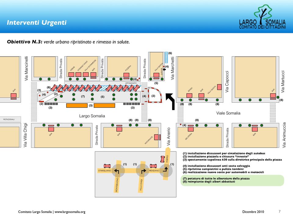 installazione dissuasori per circolazione degli autobus installazione piazzola e chiusura innesto spostamento capolinea 630 sulla direttrice principale della piazza installazione dissuasori anti