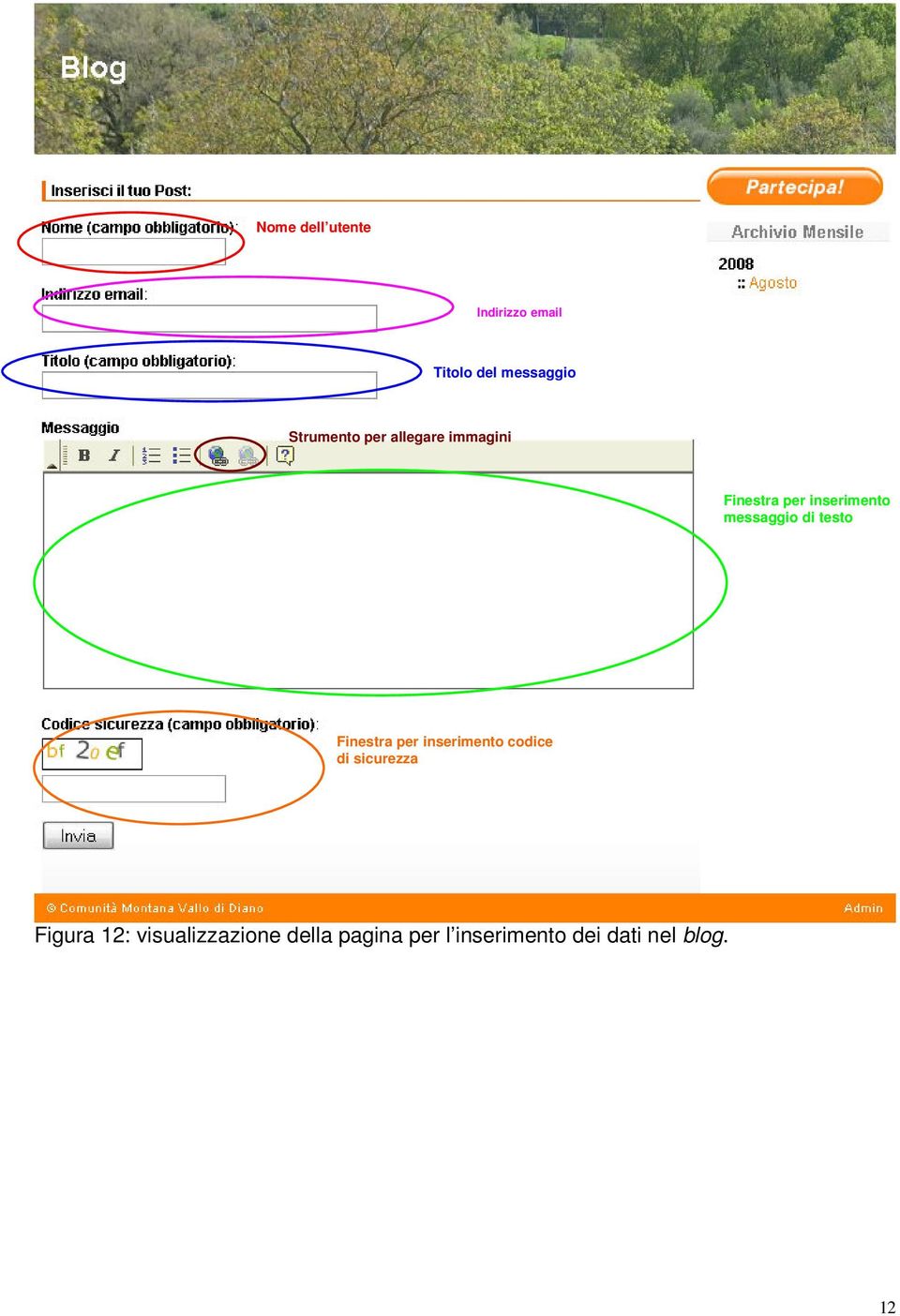 testo Finestra per inserimento codice di sicurezza Figura 12: