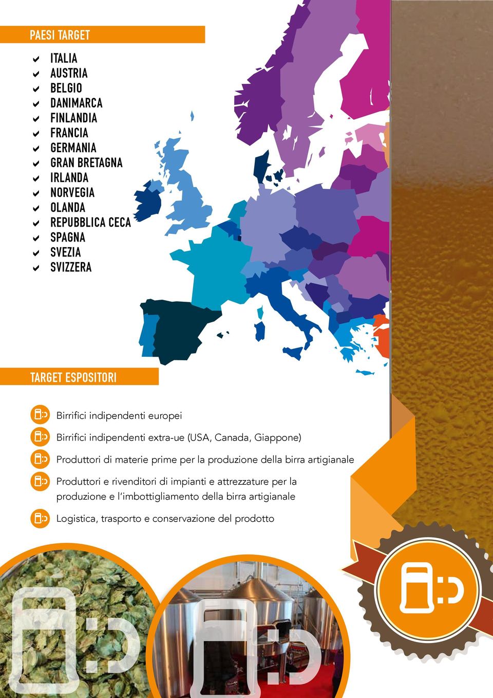 extra-ue (USA, Canada, Giappone) Produttori di materie prime per la produzione della birra artigianale Produttori e rivenditori