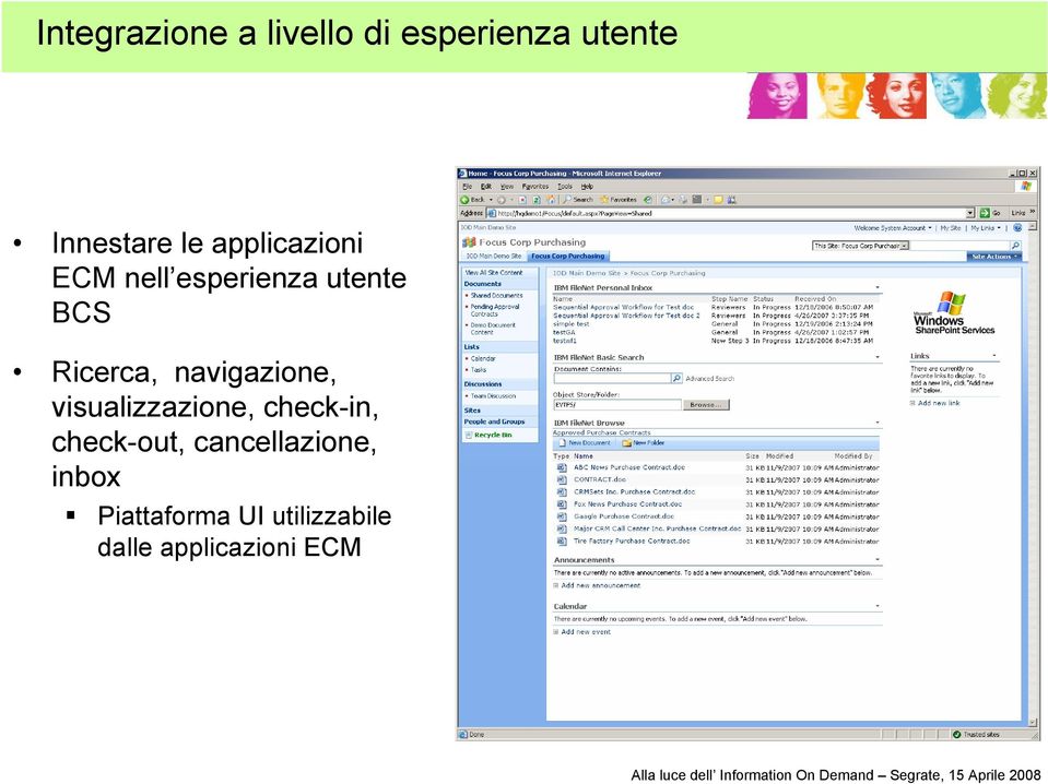 navigazione, visualizzazione, check-in, check-out,